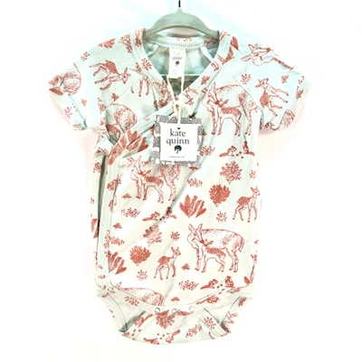 Mameluco Kate Quinn Algodón Orgánico Estampado Ciervo Bebé 12-18M Nuevo con Etiquetas Foto 1 de 4