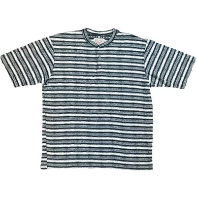 Vintage 90s Steelhead striped knit henley style shirt  - Image 1 of 3