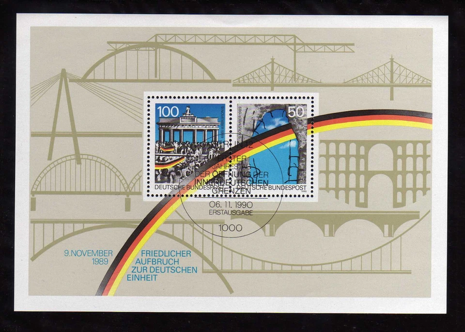 GERMANY -  1990    Sc#1619 Opening of Berlin Wall - Image 1 of 1