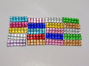 500 gemas de diamantes de imitación rectángulos cuadrados de colores mezclados 12X4 mm - Imagen 1 de 5