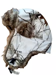 Real Tree Hot Shot Bomber Hat Browns Faux Fur buckle Thinsulate lined Trees Warm - Picture 1 of 8