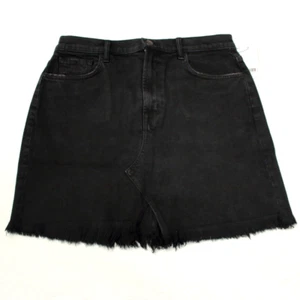 J BRAND Jules High Waist Undercover Destruct Distressed Black Jean Skirt Size 30 - Picture 1 of 5
