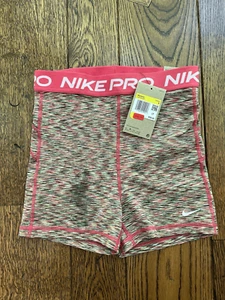Pantalones cortos Nike Pro 3” Spacedye multicolor HJ6348-629 para mujer nuevos talla pequeña - Imagen 1 de 5