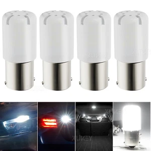 4pcs 1157 BAY15D 3030-SMD LED Tail Stop Brake Light Bulbs Super Bright White - Picture 1 of 11