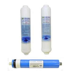 Filtros de agua de repuesto compactos RO para acuario de 3 etapas con membrana de 100 GPD - Imagen 1 de 1