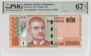 Albanien / Albania P.81a 10.000 Leke 2019 (2021) PMG 67 EPQ! - Bild 1 von 2