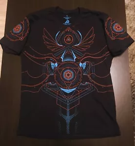 Public Beta UV-Licht Shirt Schwarz S Schwarzlicht Cyberpunk Cybergoth Rave - Bild 1 von 4