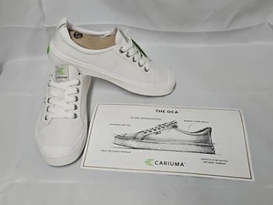 Cariuma Oca Low White Canvas Sneakers Shoes Comfort Lace Up Womens Sz 7 Mens 5.5 - Picture 1 of 16