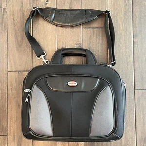 Toshiba Black & Gray Laptop Computer Bag - Afbeelding 1 van 6