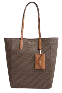 Bolso shopper Michael Kors Vincent LG Shldr Tote + tarjetero marrón nuevo - Imagen 1 de 10