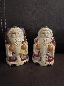 Ceramic Santa Salt And Pepper Shakers - Picture 1 of 3