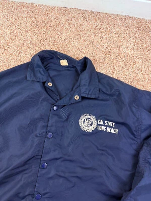Rompevientos Cal State Long Beach California vintage años 60 70 azul DEFECTOS Foto 1 de 4