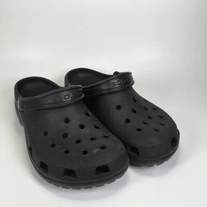 Crocs Mens 8 Womens 10 Black Classic Clogs - Picture 1 of 9
