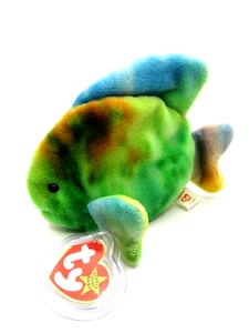 TY BEANIE BABY CORAL - TYE DYE FISH - MINT CONDITION - RETIRED WITH TAGS - Picture 1 of 2