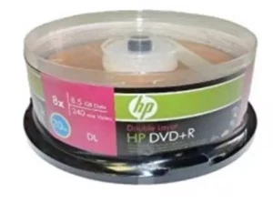 HP DVD R 8.5gb 20 Pack Double Layer 8X Cake Box - Picture 1 of 1