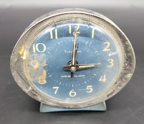 BabY Ben Alarm Clocks Westclox Untested As Is Blue Cover