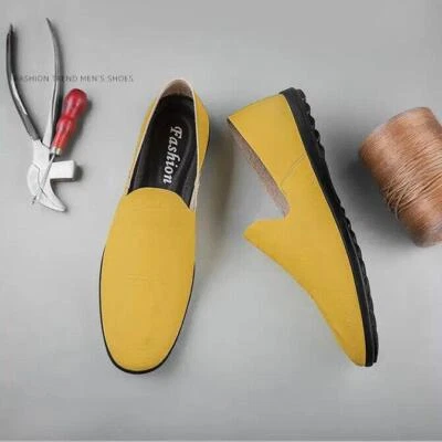 Men's Faux Leather Slip On Comfort Shoes Dress Business Driving Outdoor Loafers - Image 1 of 4