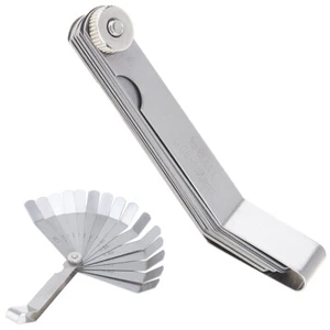 Stainless Steel Gap Metric Filler Feeler Gauge 16pcs Blades Curved 0.05-1.0 - Bild 1 von 7