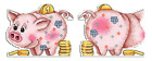 Cochon floral - avant et arrière - support - toile plastique 14 ct - point de croix