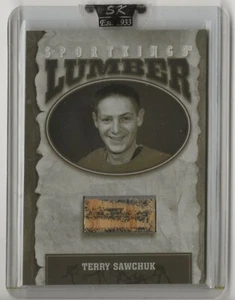 Sportkings 2007 madera plateada #L4 Terry Sawchuk Stick *30 - Imagen 1 de 2