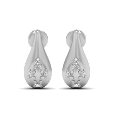 Simulate Diamond Teardrop Earrings Sterling Silver Drop Earrings Wedding Jewelry - Image 1 of 4