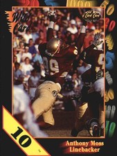 1991 Wild Card Draft 10 Stripe #25 Anthony Moss