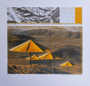 Christo Gelbe Schirme hochwertiger Kunstdruck - Bild 1 von 2