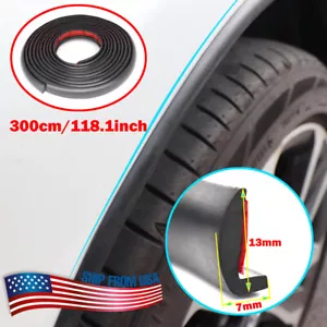300 cm Universal Guardabarros de Rueda de Automóvil Extensión Moldeo Brote Protector Goma - Imagen 1 de 6
