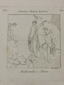 ANTIKE RADIERUNG STICH STANIS MORELLI ANDROMEDA UND PERSEUS - Bild 1 von 5