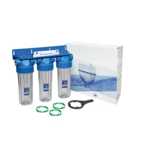 Carcasa de filtro de agua triple Aquafilter 10" 3/4" + anillo Bacinix / biodiesel - Imagen 1 de 2