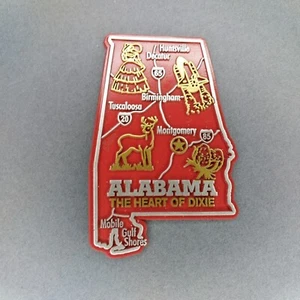 Alabama AL Karte Gummi Büro Kühlschrankmagnet 3,5" - Bild 1 von 2