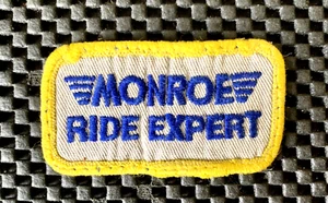 MONROE RIDE EXPERT EMBROIDERED SEW ON ONLY PATCH SHOCK ABSORBER STRUTS 3 x 1 1/2 - Picture 1 of 2