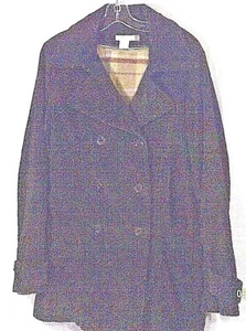 Chaqueta J Crew Mujer Alta M Pana Marrón Mezcla Lana Revestimiento con Cremallera ANGUSTIADA - Imagen 1 de 12