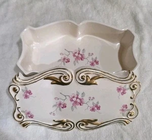 Vintage Porcelain Rose Trinket Box With Lid In Pefect Condition - Picture 1 of 3