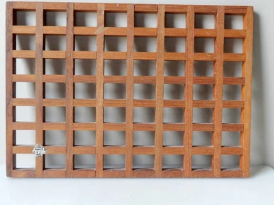 Juego de dos (2) bandejas de teca de celosía MCM Dansk Foto 1 de 4