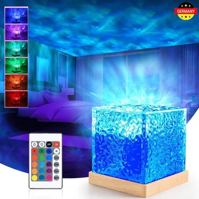 Nordlicht Aurora Projektor Lampe 16 Farben RGB LED Ozean Welle Würfel Nachtlicht - Bild 1 von 4
