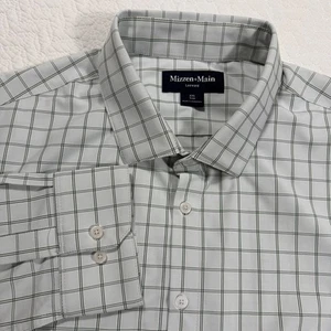 Mizzen+Main Leeward Trim Fit Men's XXL Dress Shirt Gingham Check Performance LS - Picture 1 of 9