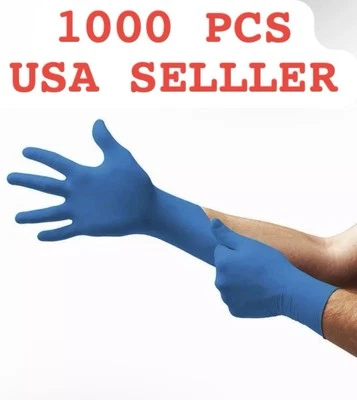 1000 Nitrile Disposable Gloves (Powder Free Latex Free EXAM) SIZE MEDIUM - Image 1 of 4