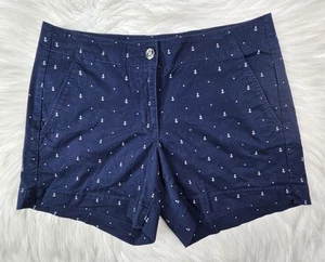 Nautica Damengröße 8 marineblau Anker gemustert Shorts - Bild 1 von 8