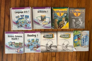 Abeka Homeschool 1st Grade Curriculum Lesson Plans Language And Arithmetic Lot - Bild 1 von 21