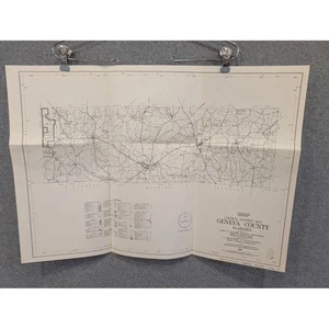 1981 Geneva County Alabama Highway Map Vintage Alabama 23" x 18" - Picture 1 of 4