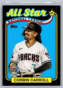 2024 Topps ~ 1989 All-Stars #89ASB-26 Corbin Carroll/299 negro  - Imagen 1 de 2