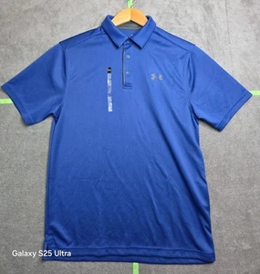 Under Armour Loose Fit Polo Golf Shirt Men's Medium Blue NWT - Picture 1 of 10