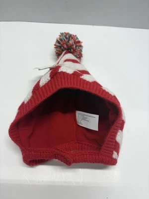 Sombrero de invierno con bastón de caramelo rojo y blanco a rayas Cat & Jack Foto 1 de 4