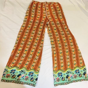 Umgee usa women's size small flowey wide leg colorful pants - Picture 1 of 9