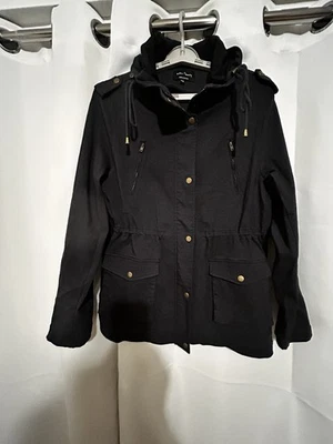 Женская универсальная куртка Eden Society XXL темно-синяя с капюшоном на молнии с передними карманами - Изображение 1 из 4