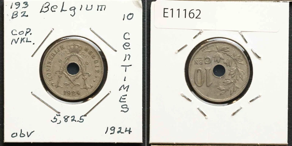 *Belgium Coin, 10 Centimes 1924 [E11162]7t5 - Image 1 of 1