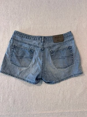 Pantalones cortos vaqueros plateados para mujer azul claro talla 34 algodón Foto 1 de 4