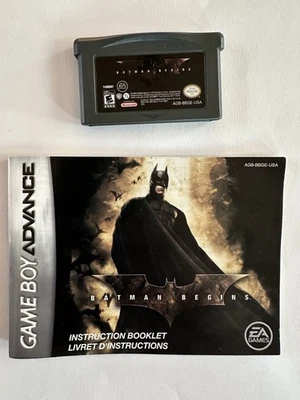Batman Begins (Nintendo GBA) Authentic Tested Game Cartridge and manual  - Image 1 of 2