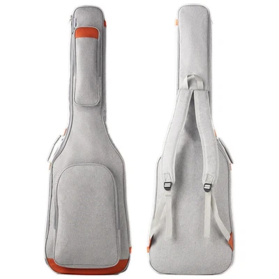 Bass Guitar Bag, 8mm Padded Gig Bag Backpack, Soft Gray Bass Case,... - Image 1 of 4